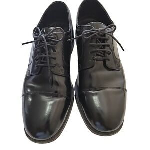Nunn Bush Dress Shoes Men's 10M Black Leather Oxford Comfort Gel Insole Classic